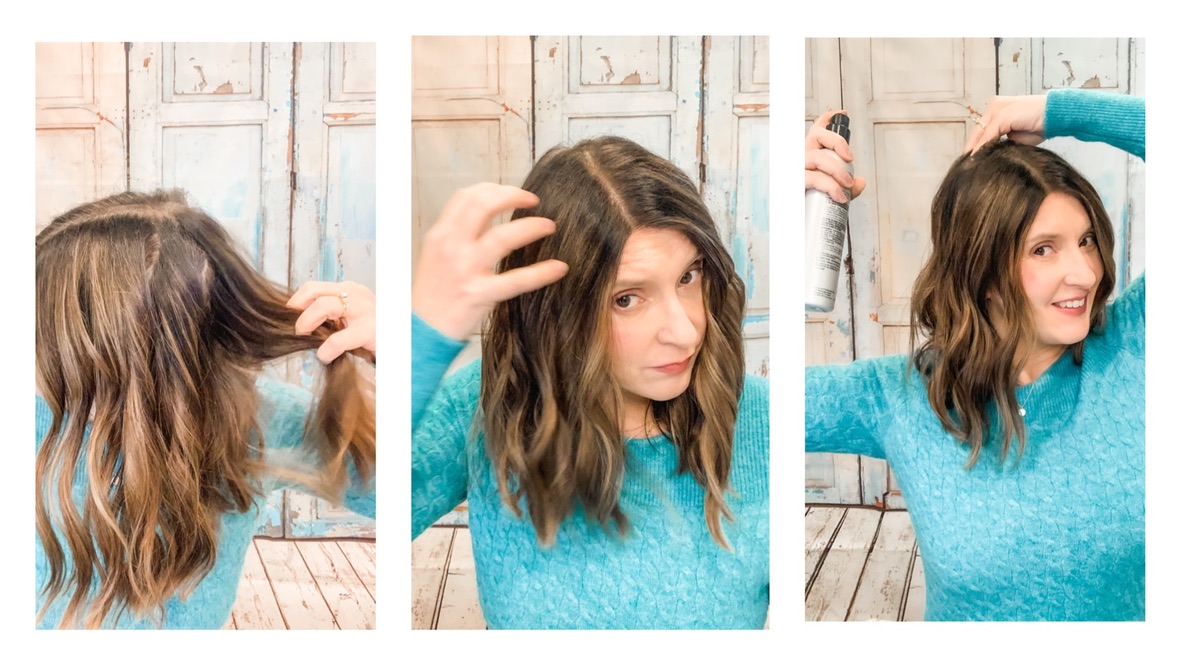 How to finish a wavy lob hairstyle from The Scarlet Lily blog. 