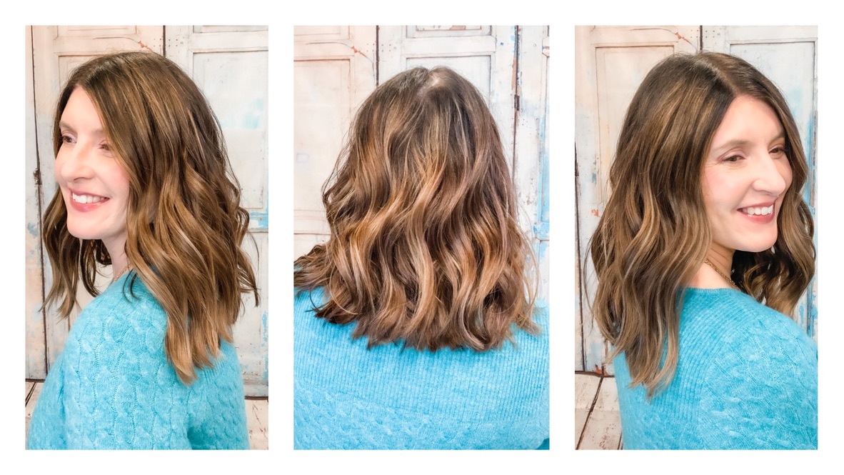 A wavy lob hairstyle from The Scarlet Lily Blog