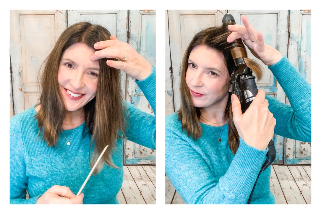 How to curl hair with a curling iron from The Scarlet Lily Blog