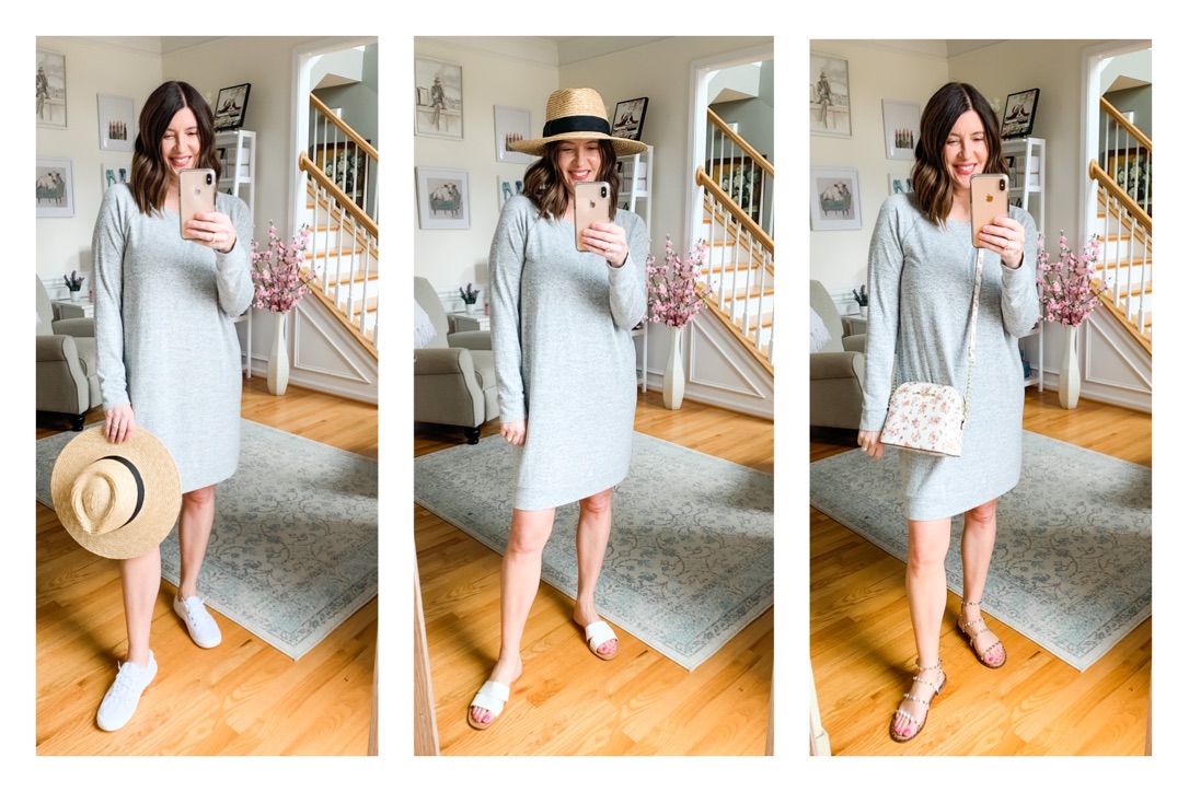 Amazon sweatshirt dress is perfect for a spring getaway