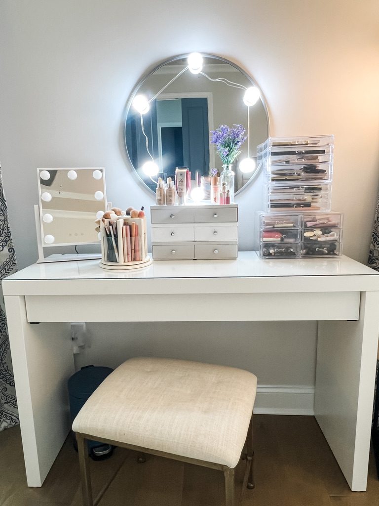 Maximize Storage With A Makeup Vanity - The Scarlet Lily